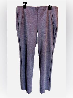 Chico’s Slimming Pants Womens Size 2.5 US 14 Tummy Control Ankle Black White